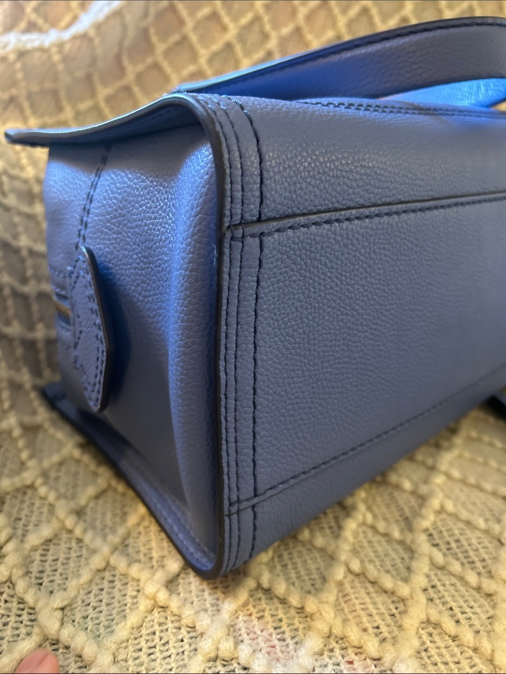 Marc Jacobs Blue Pebbled Leather Large Cruiser Satchel Excellent Condition! - Picture 5 of 14